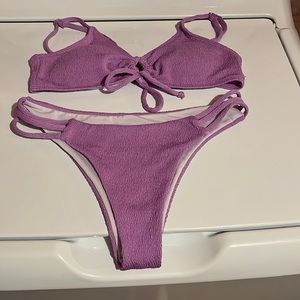 Purple two-piece bathing suit. Large from SHEIN.